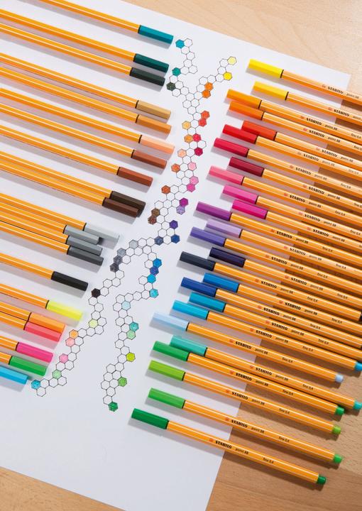 Actual product image STABILO Fineliner point 88, 20 Zebrui Neon (Multicoloured, 20 x)