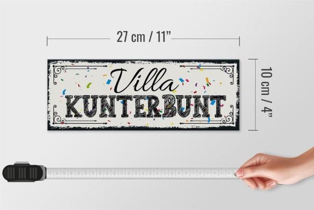 Femer Blechschild 27x10cm Villa Kunterbunt (27 x 10 cm)