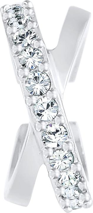 Elli Ohrringe Earcuff Gekreuzt Kristalle 925 Silber (Glaskristall, 925er Sterling Silber)
