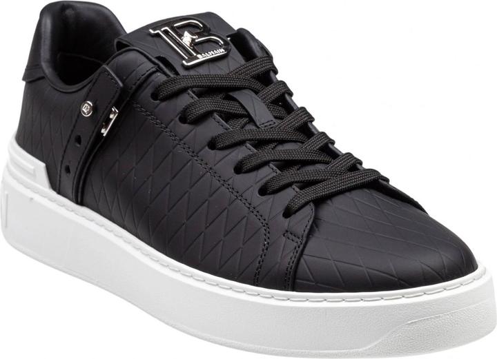 Balmain b-court sneakers in black leather