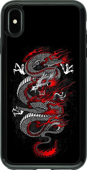 Actual product image PhoneLook Coque Hybrid Armor noir Japanese style Dragon Tattoo Red Black (Apple iPhone XS Max)
