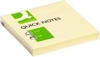 Produktbild Q-Connect Notesblok med lim 100 ark gul papir L76xB76xH10mm,12 stk/pk (12 Stk.)