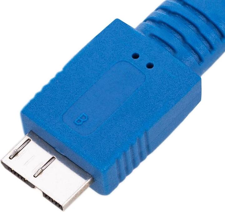 Image du produit Techly Câble plat USB3.0 fiche type A fiche micro B bl (1 m, USB 3.2)