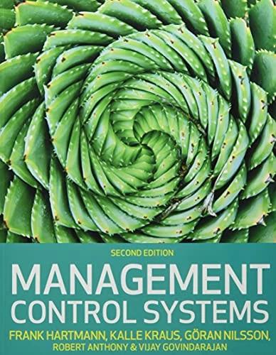 Immagine prodotto Sistemi di controllo di gestione (Inglese, Frank Hartmann, Robert Anthony, Vijay Govindarajan, Kalle Kraus, Göran Nilsson, 2020)