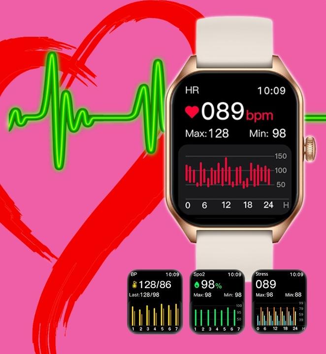 Produktbild RNCF03-5 Damen Smartwatch Roségold Armband + Armband