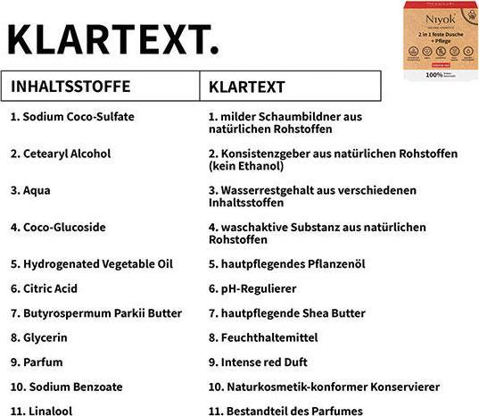 Produktbild Niyok Festes Duschmittel Intense Red 81 g
