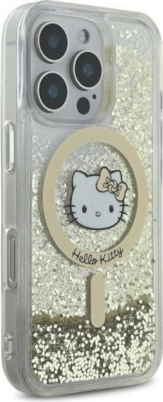 Productafbeelding Hello Kitty HKHMP16XLGDIH iPhone 16 Pro Max 6,9" biały złoty/witgouden hardcase Liquid Glitter Fe (Apple iPhone 16 Pro Max)