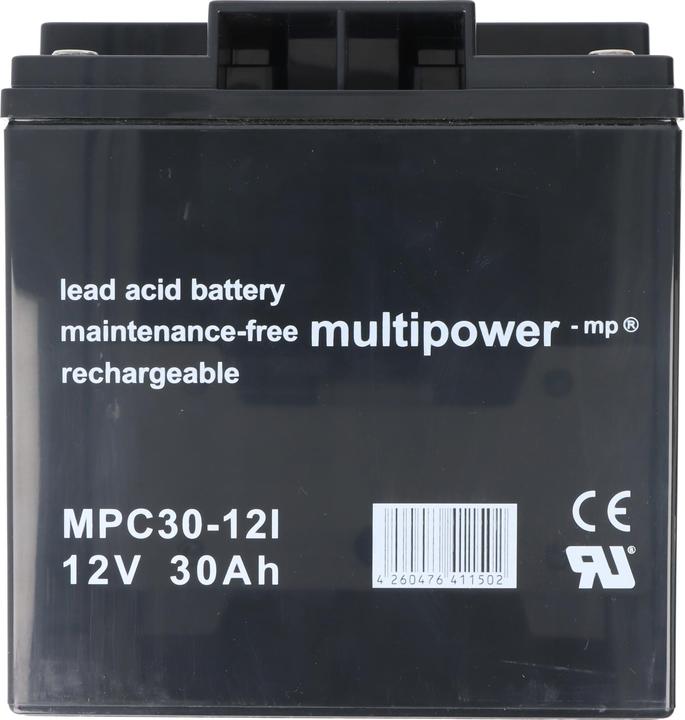Actual product image Multipower Akku MP30-12C mit M6 Schraubanschluss (12 V, 30 Ah)