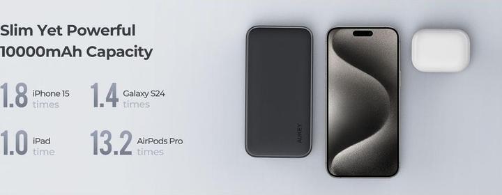 Actual product image Aukey Sprint (10000 mAh, 15 W, 15 Wh)