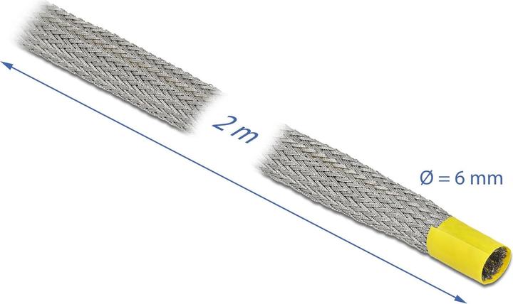Actual product image Delock Cable conduit for EMC shielding 2 m x 6 mm Grey (Cable conduit, 200 cm)