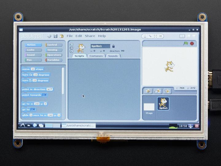 Produktbild Adafruit HDMI 7" LCD Display, 800x480 (Display)