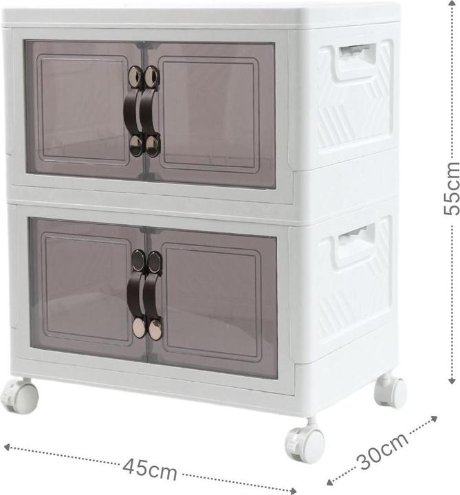Produktbild Hermex Modul-Set 45 Faltbox Vorratsschrank 1 Basis 1 Erweiterung (45 x 30 x 55 cm)