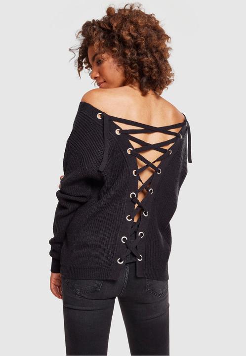 Actual product image Urban Classics Ladies Back Lace Up Sweater (M)