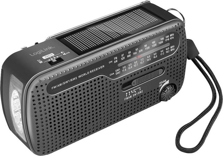 Actual product image LogiLink Dynamo hand crank radio (VHF, MW, KW)