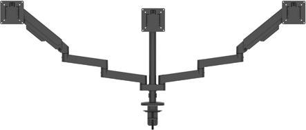 Immagine prodotto b-tech Schermo triplo full motion (Tavolo, 32.01")