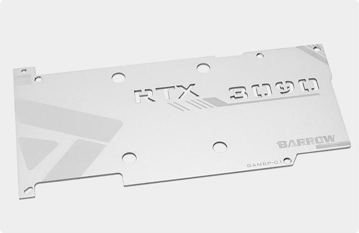 Actual product image Barrow Backplate for GALAX/GAINWARD 3090 full coverage GPU Water Block - Silvery