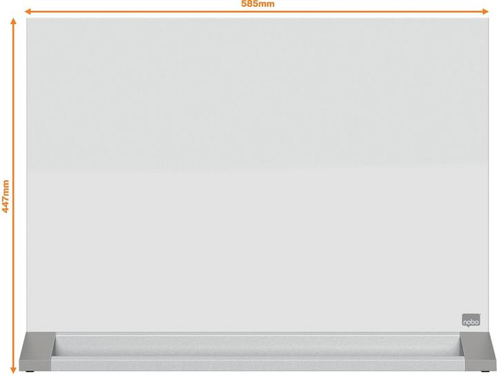 Actual product image Nobo Desktop Board magnetic 1905265 white brilliant (60 x 43 cm)
