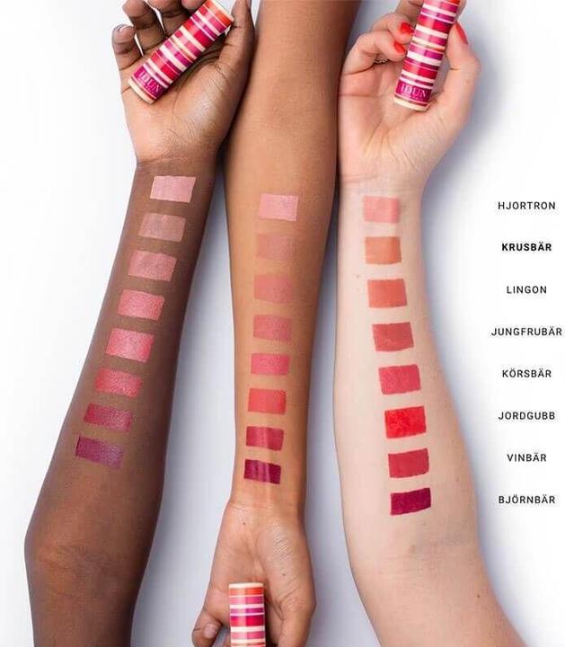 Actual product image IDUN Minerals Lipstick Jungfrubär varm roströd (Bordeaux)