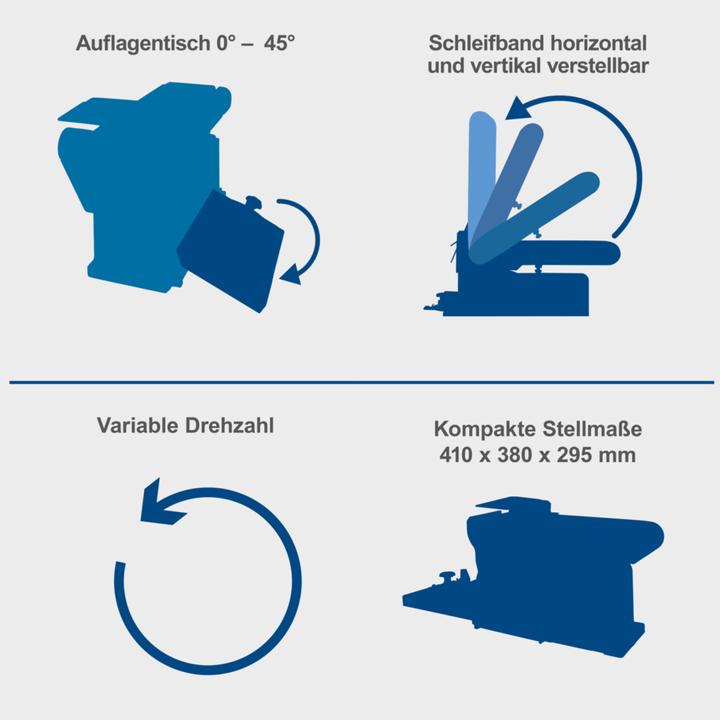 Actual product image Scheppach Belt and disc sander BTS800Vario (Disc Sander, Belt sanders, 400 W)