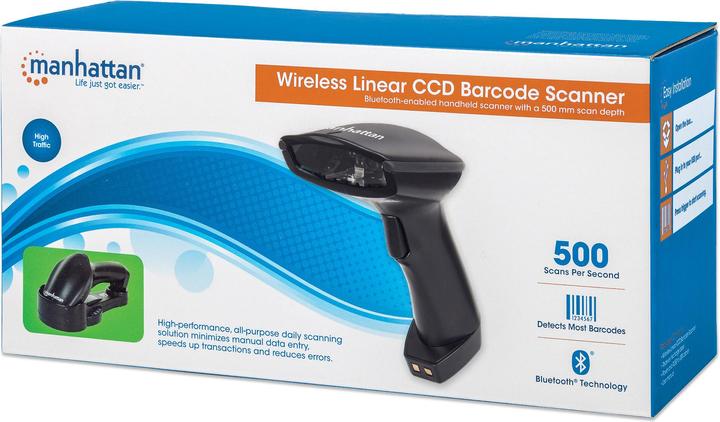 Image du produit Manhattan Scanner de codes à barres CCD sans fil (Codes à barres 1D)