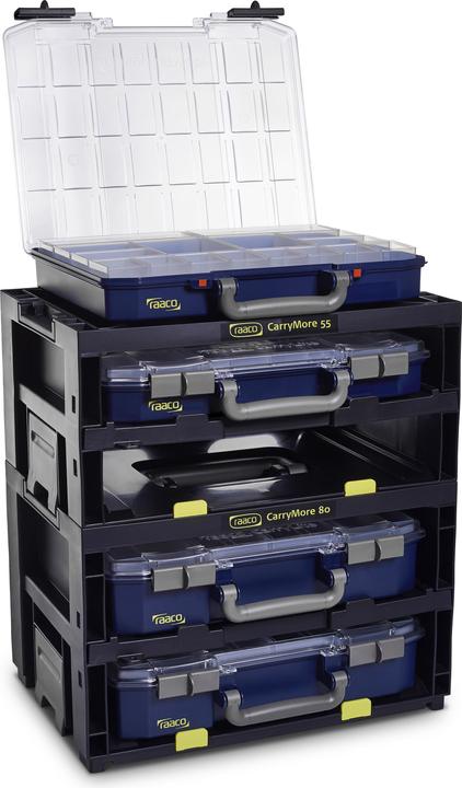 Actual product image Raaco CarryLite 55 assortment safe W386xD278xH195mm 16 per case Polypropylene, polycarbonate