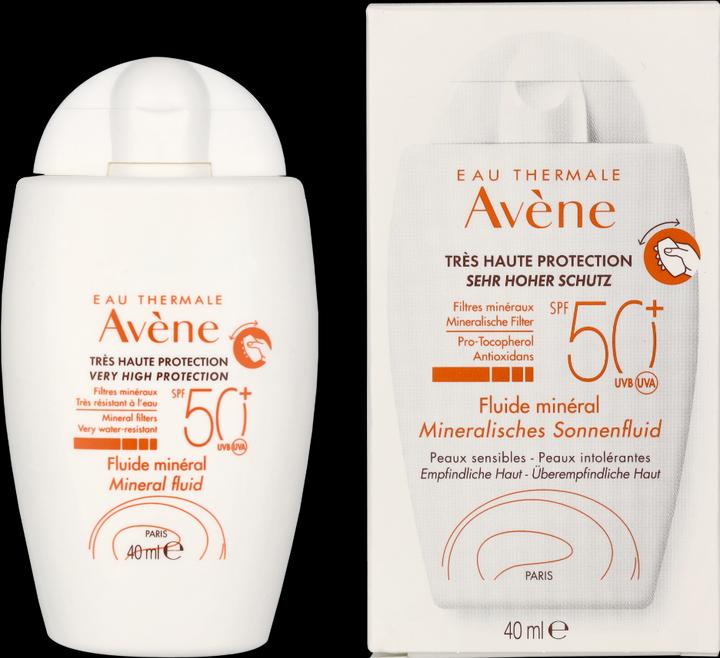 Image du produit Avène Sun Fluid Mineral SPF50+ (Crème solaire, SPF 50+, 40 ml, 71 g)