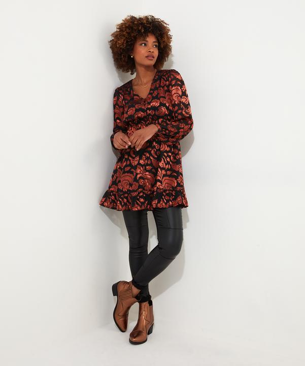 Actual product image Joe Browns Burnt Floral V-Neck Tunic (40)