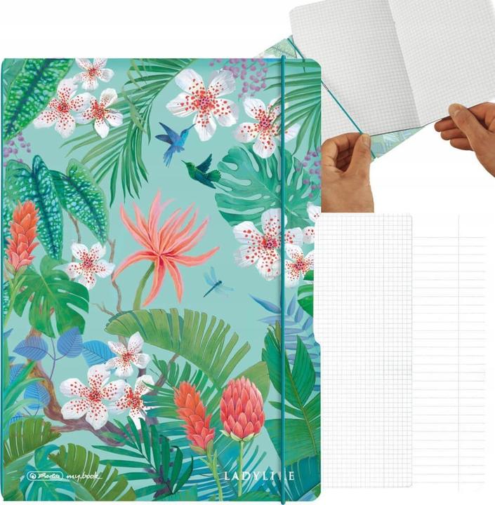 Produktbild Herlitz Ladylike Jungle Notizbuch A4 80 Blätter Grün (A4, Weicher Einband)