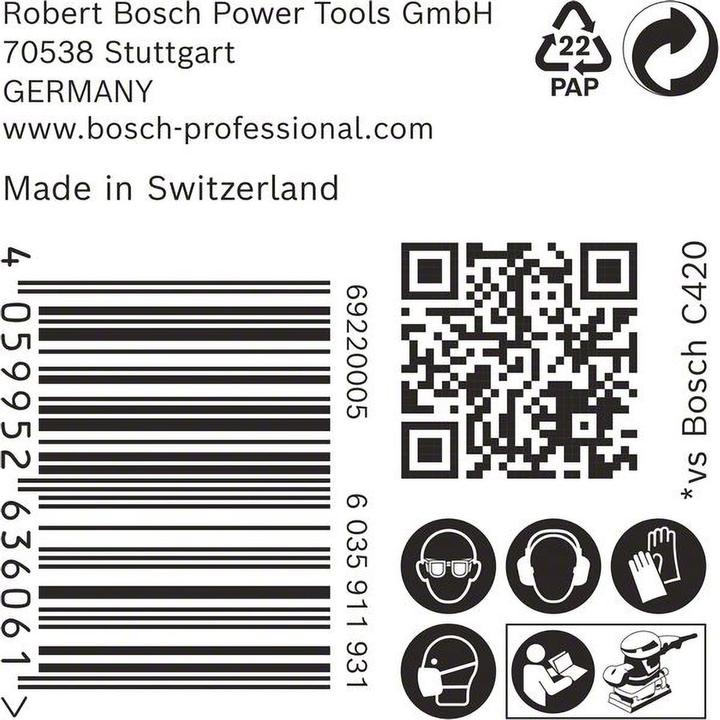 Produktbild Bosch Professional Zubehör EXPERT C470 Schleifpapier, 115 x 107 mm, G 80, 50 Stück (G80)