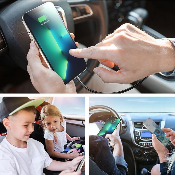 Immagine prodotto Joyroom Caricabatterie da auto veloce con cavo di prolunga 45W 5 x USB-A nero (JR-CL03 Pro)