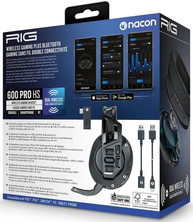 Actual product image Nacon Gaming RIG 600 PRO HS (Wireless)