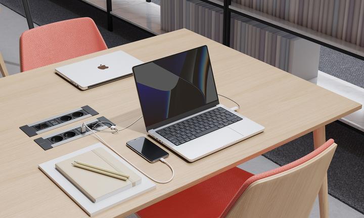 Immagine prodotto IB Connect Presa INTRO2.0 nera 2x tipo 13 1x USB-C 60W 1x RJ45 1x HDMI (2 x, USB-C, HDMI, RJ45, Tipo 13, 0.30 m)