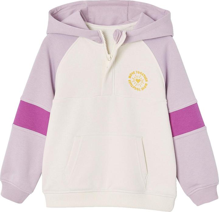 Vertbaudet Mädchen Sport-Kapuzensweatshirt im Colorblock-Style mit Recycling-Polyester