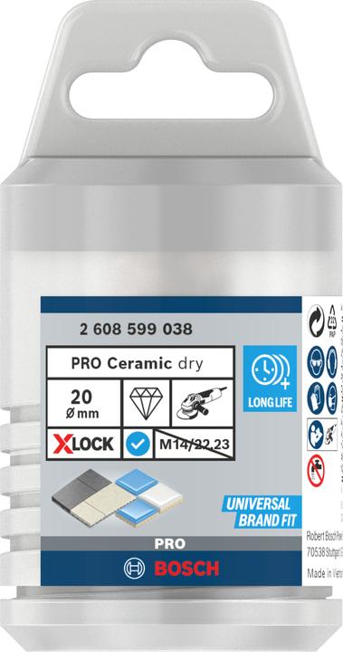 Produktbild Bosch Professional Zubehör PRO Ceramic dry X-Lock Fräser, 20 x 35 mm (20 Millimeter)