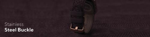 Actual product image Njord Eldur Watch Strap For (41 mm, 40 mm, Vegan Leather, Stainless steel fastener, Salmon leather)