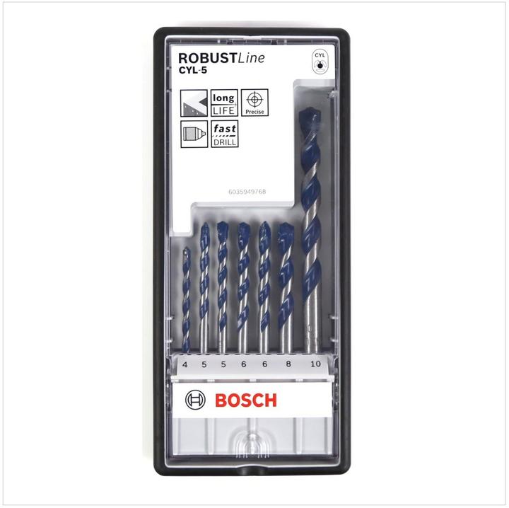 Produktbild Bosch Professional Zubehör 7-tlg. CYL-5 Betonbohrer-Set, Robust Line, 4–10 mm (4, 5, 6, 8, 10 mm)