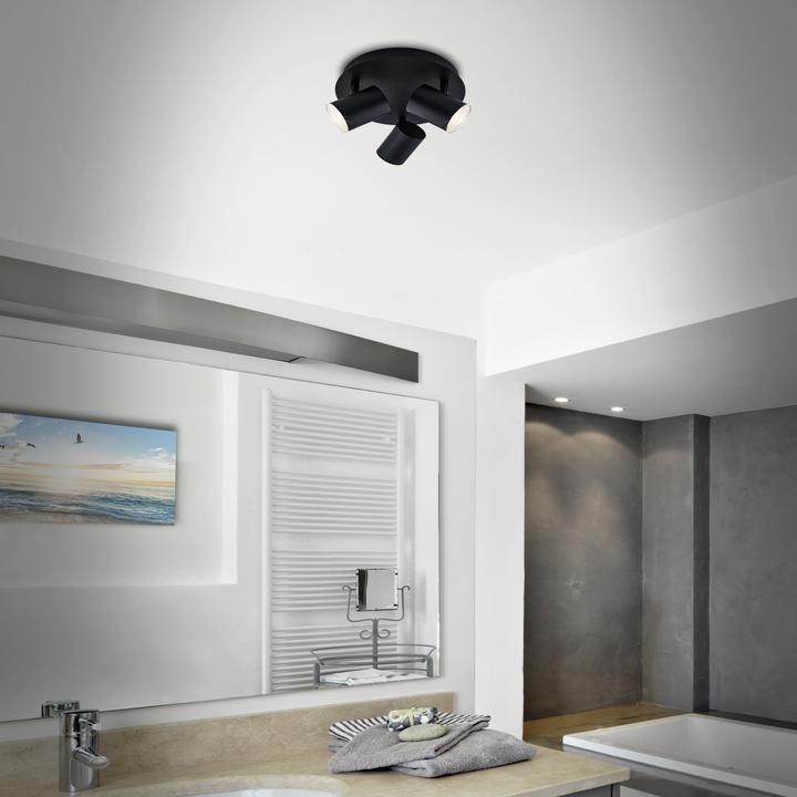 Actual product image Briloner LED bathroom spotlight, black, excl. 3xLED/GU10 (GU10)