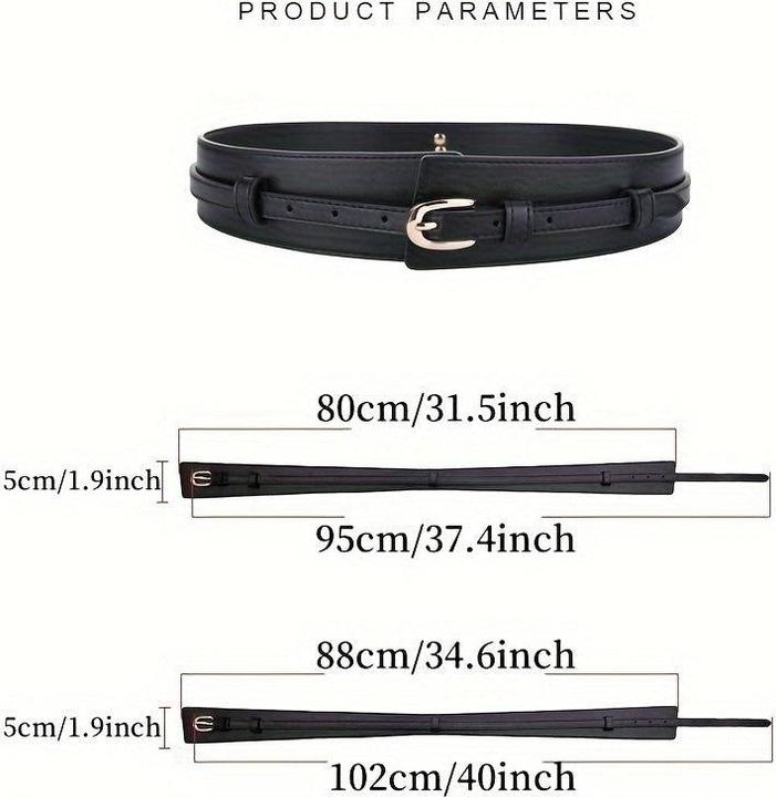 Produktbild Only-Bags.Store Schicker breiter Gürtel aus echtem Kunstleder - vielseitig einsetzbar für Casual, Formales und