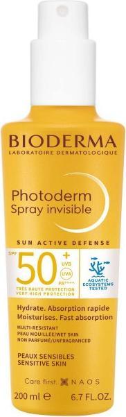 Actual product image Bioderma PHOTODERM - Spray invisible SPF50+ (Sun spray, SPF 50+, 200 ml)