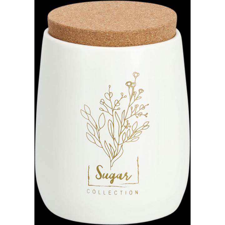Actual product image Zeller Present Storage tin w. cork lid "Sugar", 750 ml, metal (0.75 l)