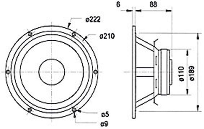 Produktbild Visaton Tieftöner GF 200, 2 x 4 Ohm