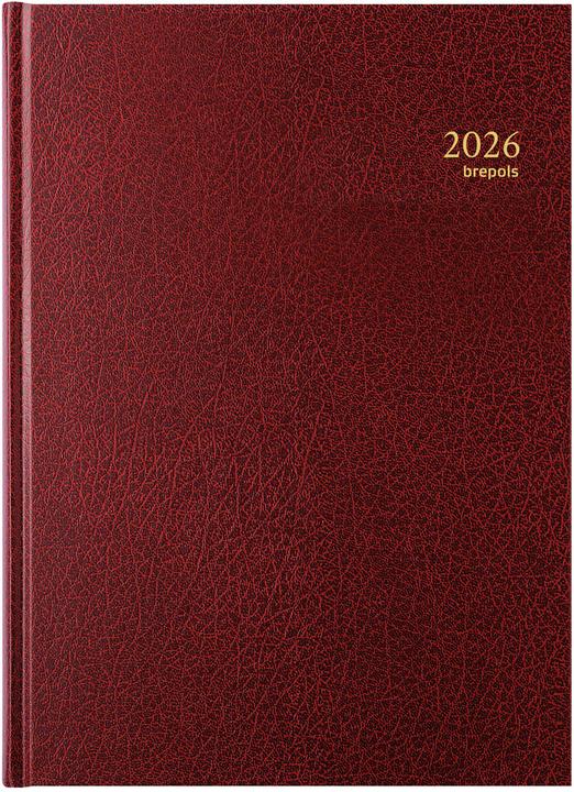 Image du produit Brepols Agenda Bremax 2 bordeaux 1J/2P (A4, Allemand, Français, Anglais, Néerlandais, Italien, Espagnol)
