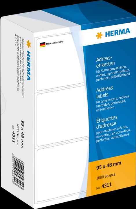 Produktbild HERMA Adressetiketten für Schreibmaschinen