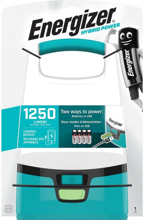 Actual product image Energizer E304157500 Hybrid Powered LED camping lantern 1250lm battery-powered Door