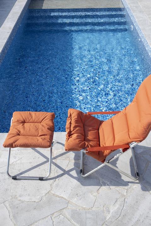 Produktbild Fiam FIESTA SOFT ALU 027S RELAXLIEGE Polyester weiss-schwarz - ALUMINIUM