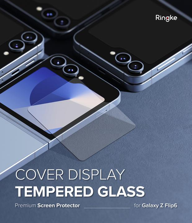 Produktbild Ringke Screen Protector for Galaxy Z Flip 6 COVER DISPLAY PROTECTOR GLASS 2 pack (2 Stück, Samsung Galaxy Z Flip6)