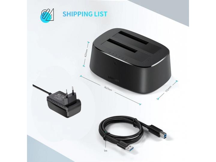 Image du produit Ugreen Station d'accueil SATA Hard Drive pour disque dur SSD 2,5" et 3,5