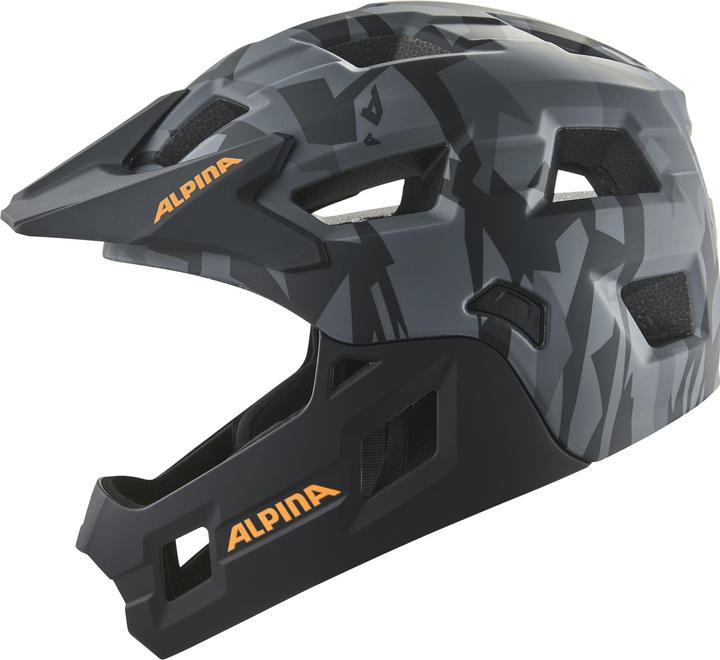 black-camo orange matt
