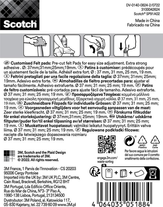 Produktbild Scotch Stuhlbeingleiter (Filzgleiter, 4 Stück)