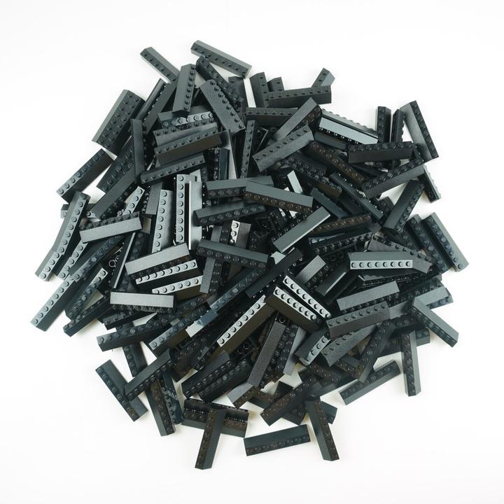 Productafbeelding LEGO 2x8 dakpannen dak zwart voor dak - 4445 NIEUW! Hoeveelheid 250x (4445, LEGO Klassiek)